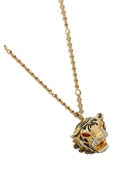 gucci tiger logo tee|Gucci tiger head necklace.